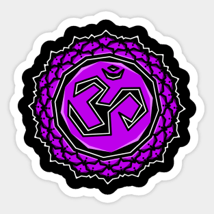 Crown Chakra Symbol - Sacred Purple Lotus Flower - Sahasrara - Crown Chakra Sticker